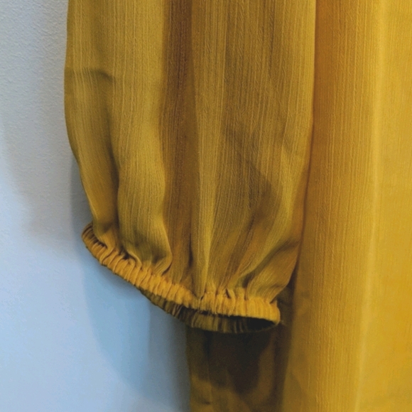 LOFT Pintuck Chiffon Blouse Women’s Medium - Picture 3 of 5